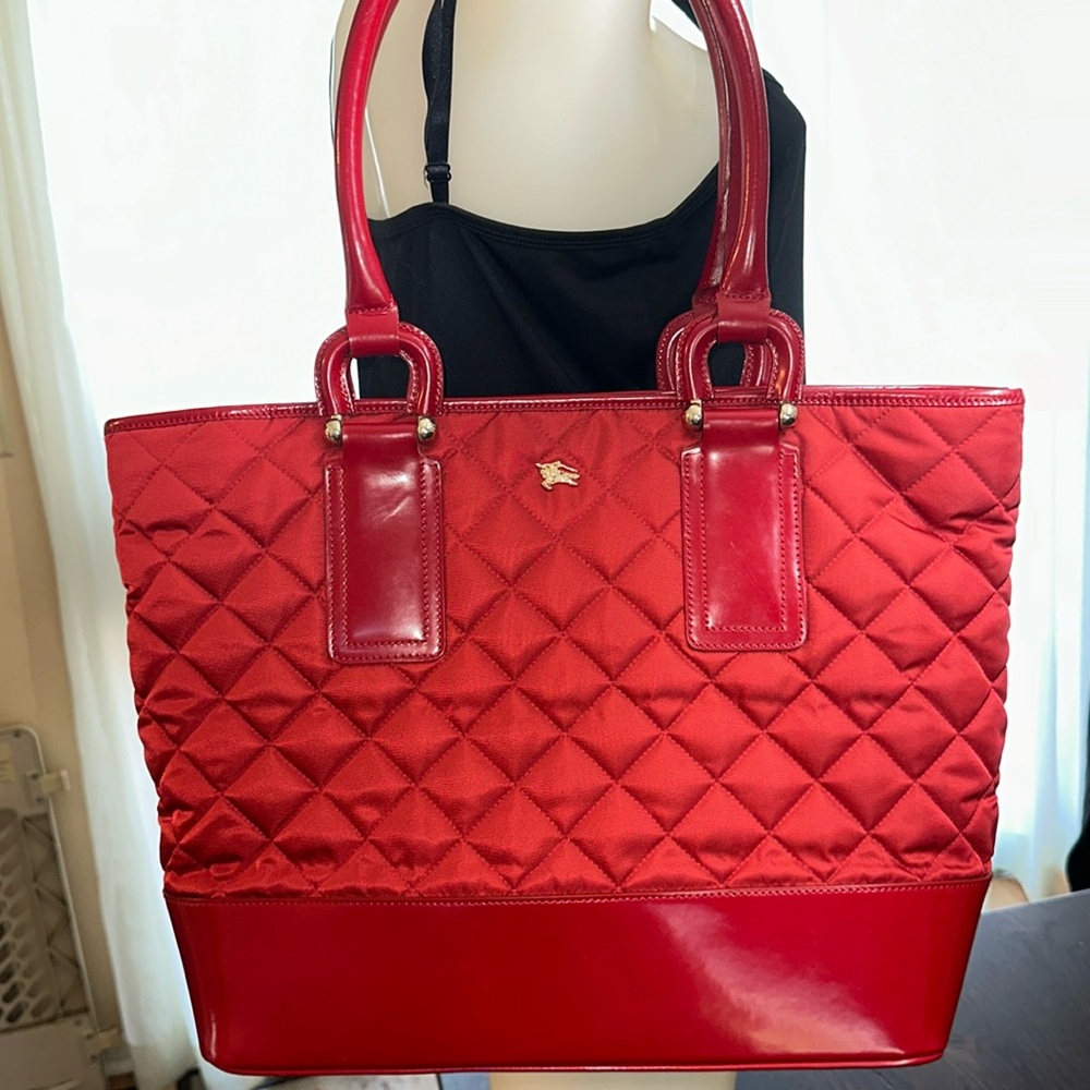 Burberry Nylon Quilted Tote Bag